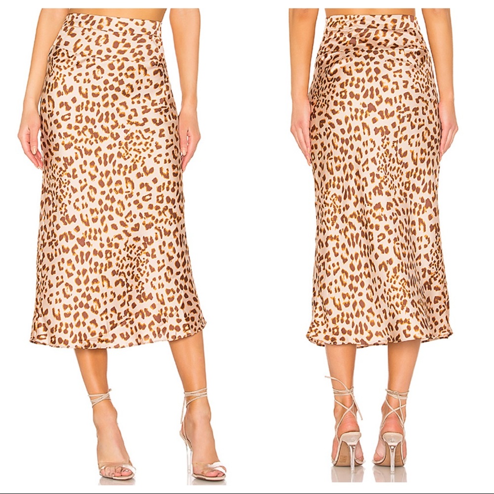 NWT Free People Normani Bias Skirt in Brown - Picture 2 of 5